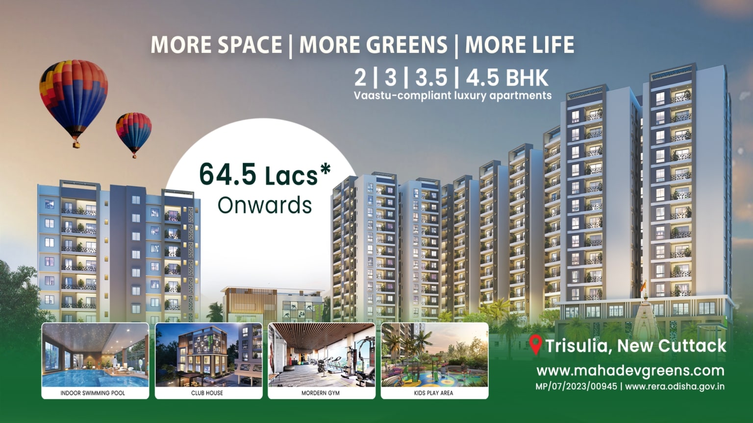 Premium Luxury 3BHK Flats For Sale in Trisulia Cuttack