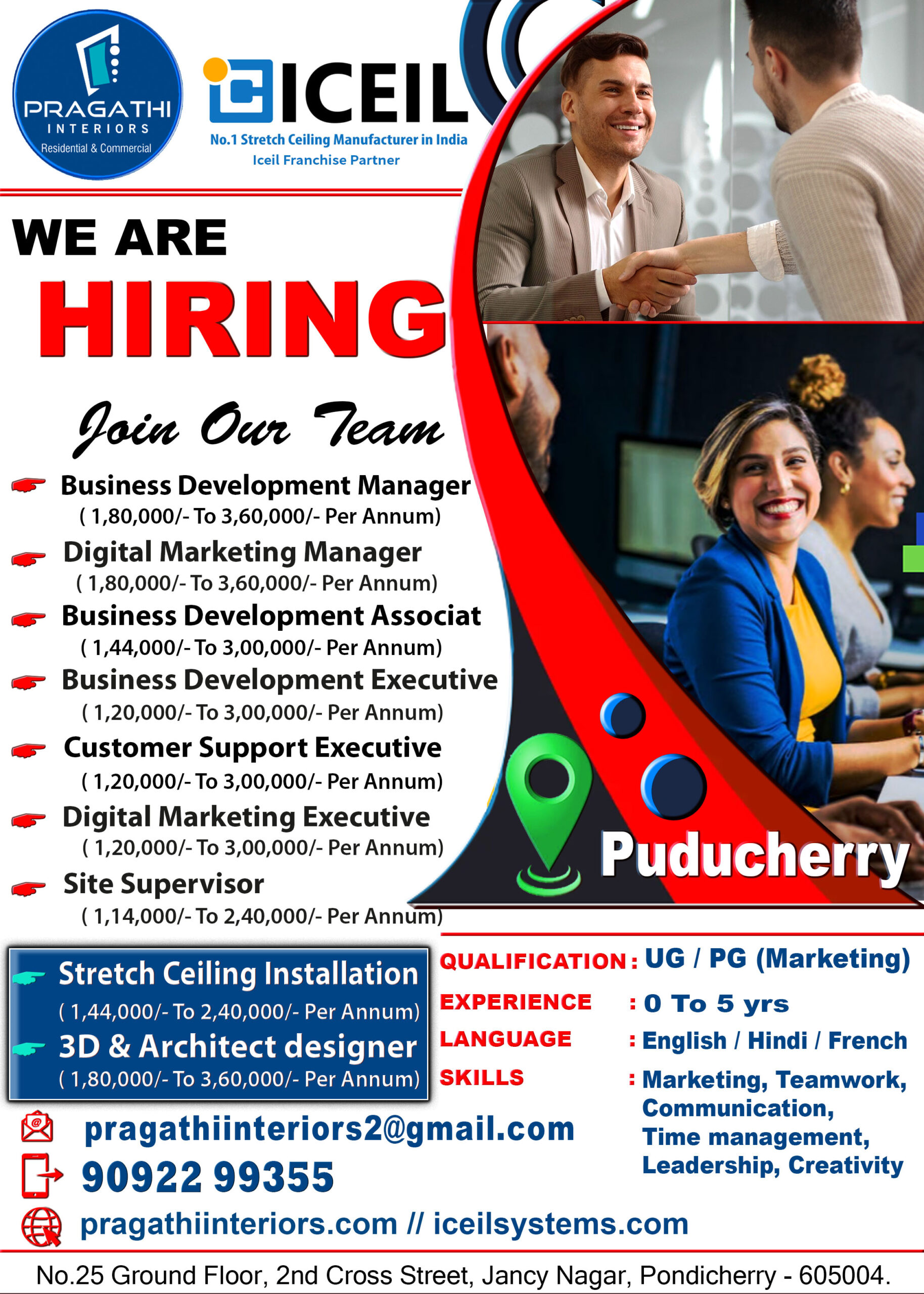 Marketing and 3D & Architect designer Job