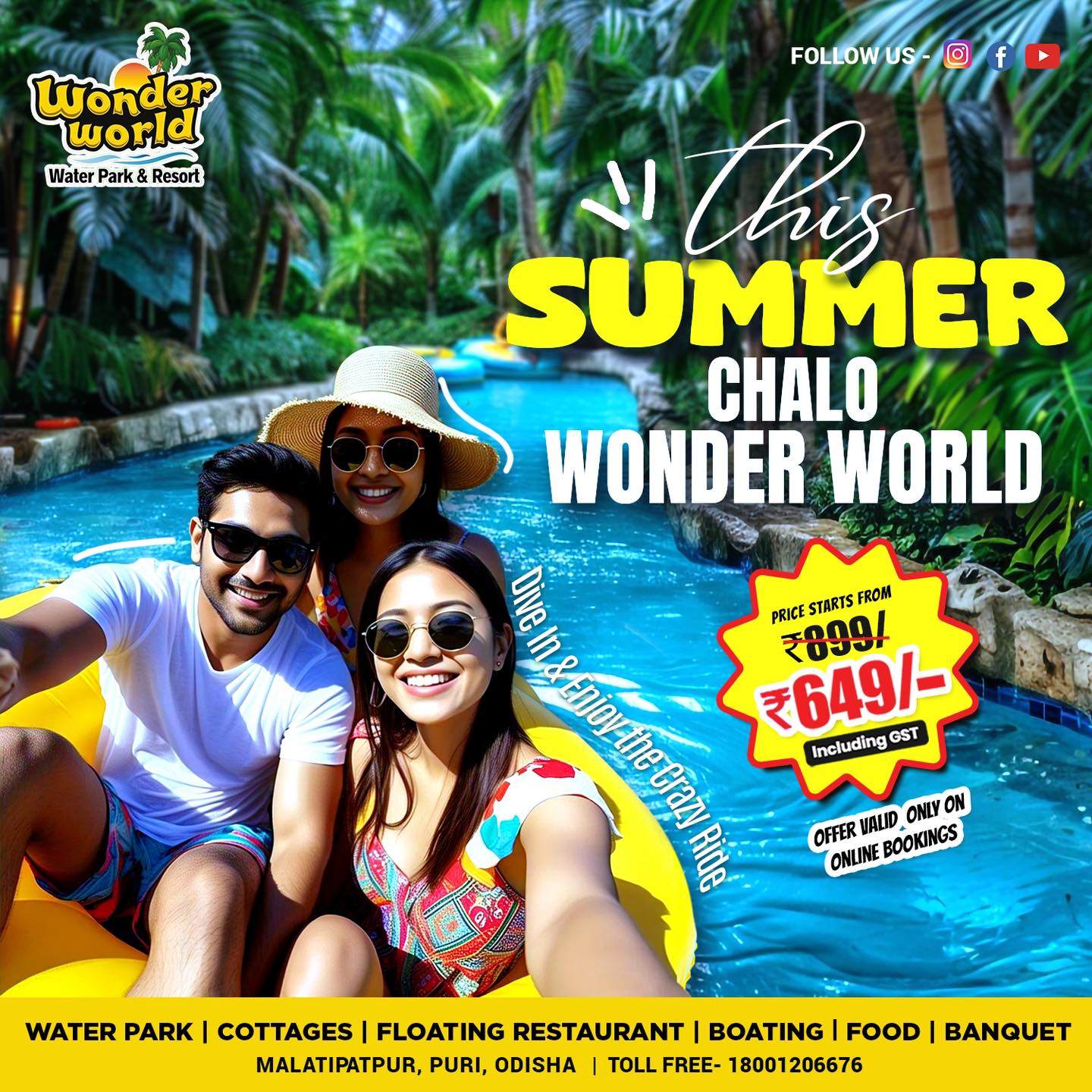 Summer Water Park Offer at Wonder World Water Park